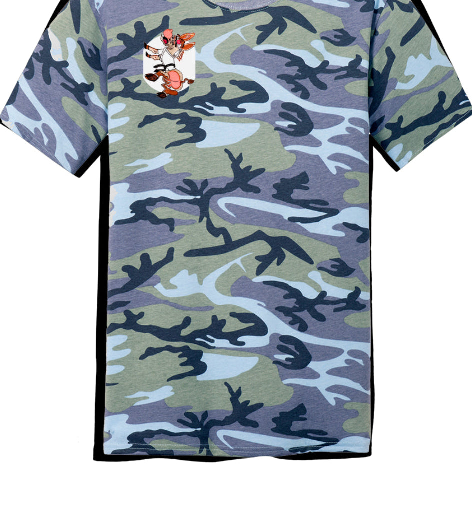 HIYAFURYASS Embroidered Ass Cotton Camo Tee