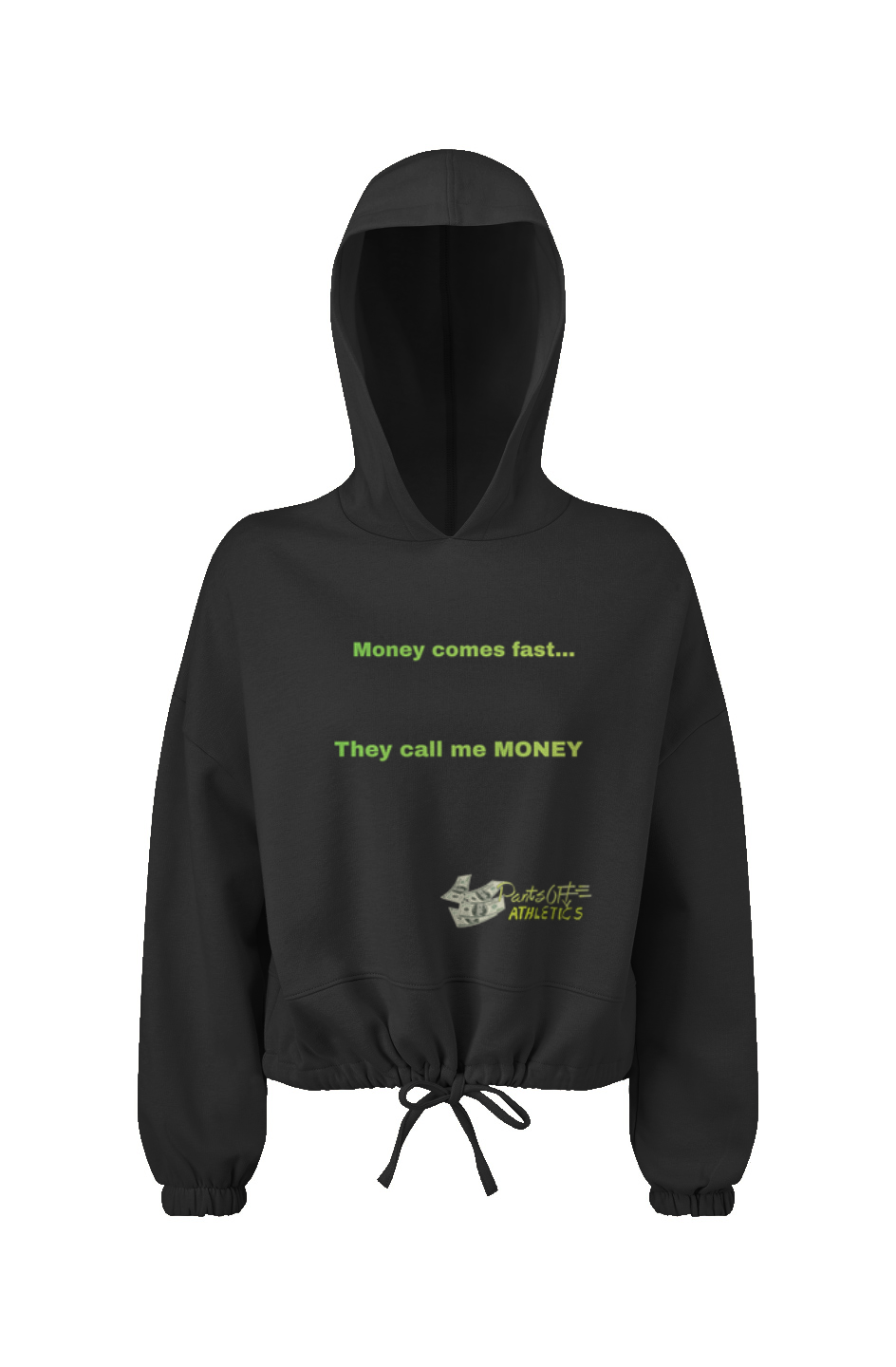 Ladies' Cropped Oversize Hooded Sweatshirt