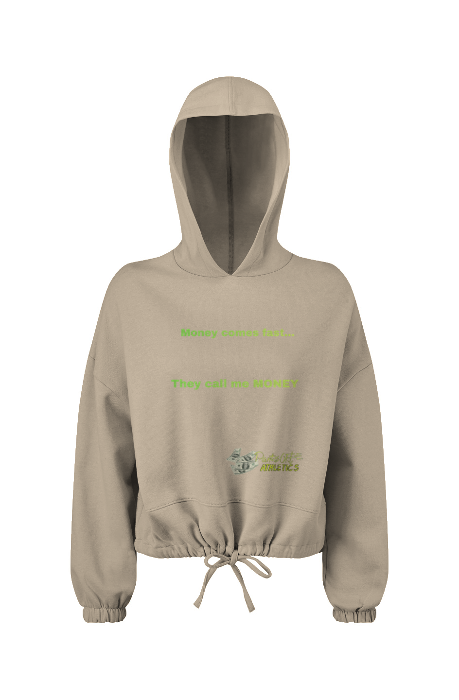 Ladies' Cropped Oversize Hooded Sweatshirt