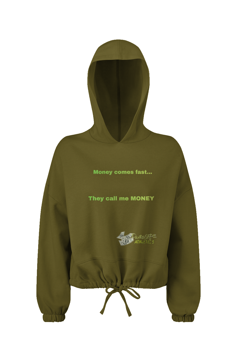 Ladies' Cropped Oversize Hooded Sweatshirt
