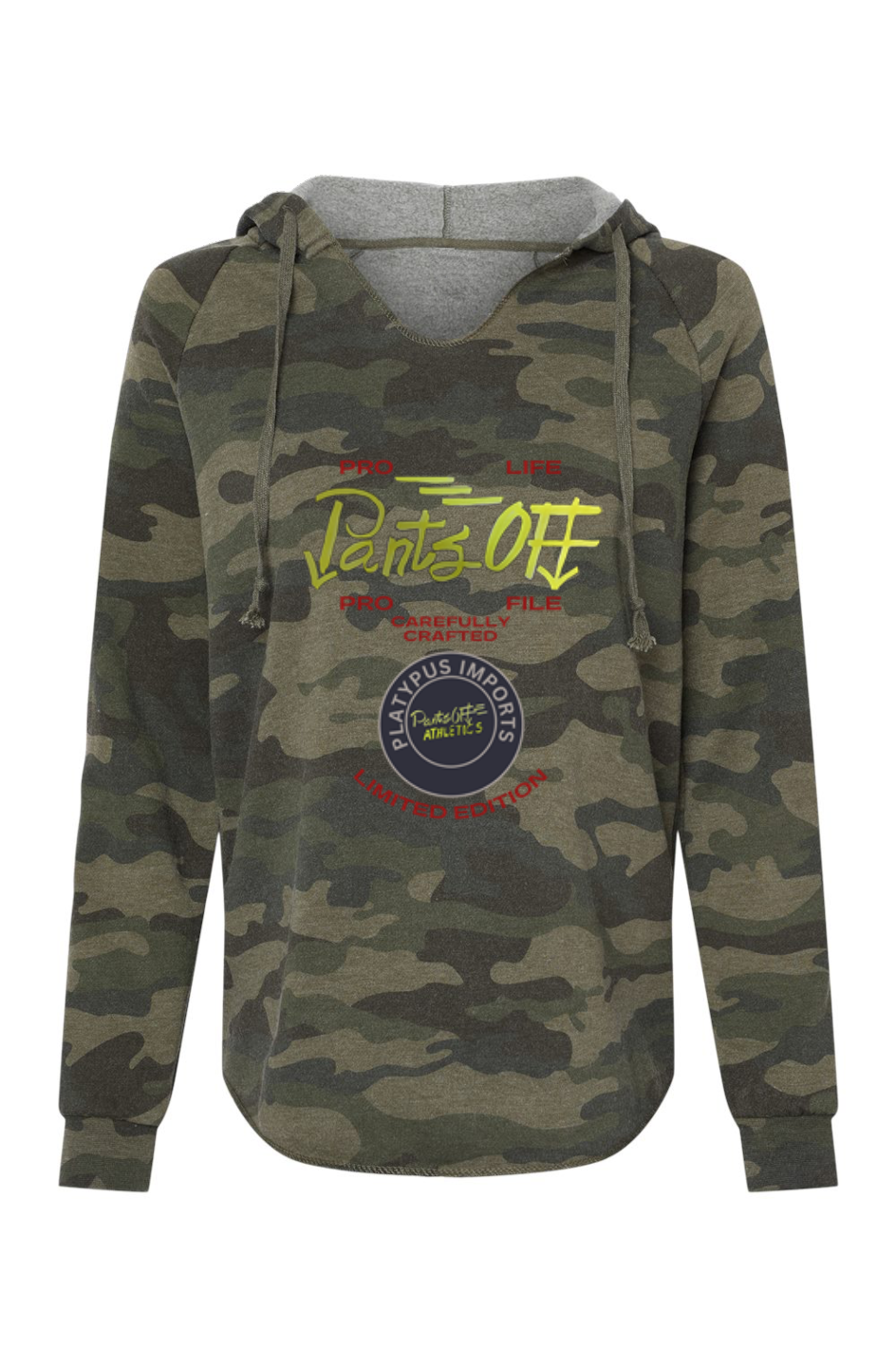 Womens PANTSOFF Limited Edition Design Lightweight Camo Hood Sweatshirt