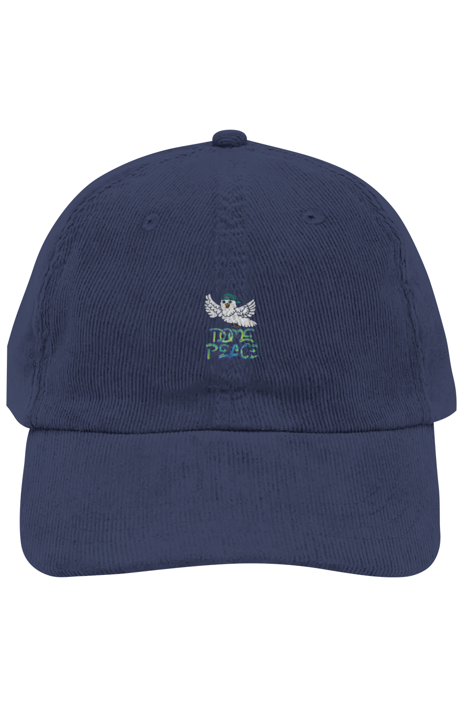 Men's Embroidered DOME PEACE Classic Corduroy Navy