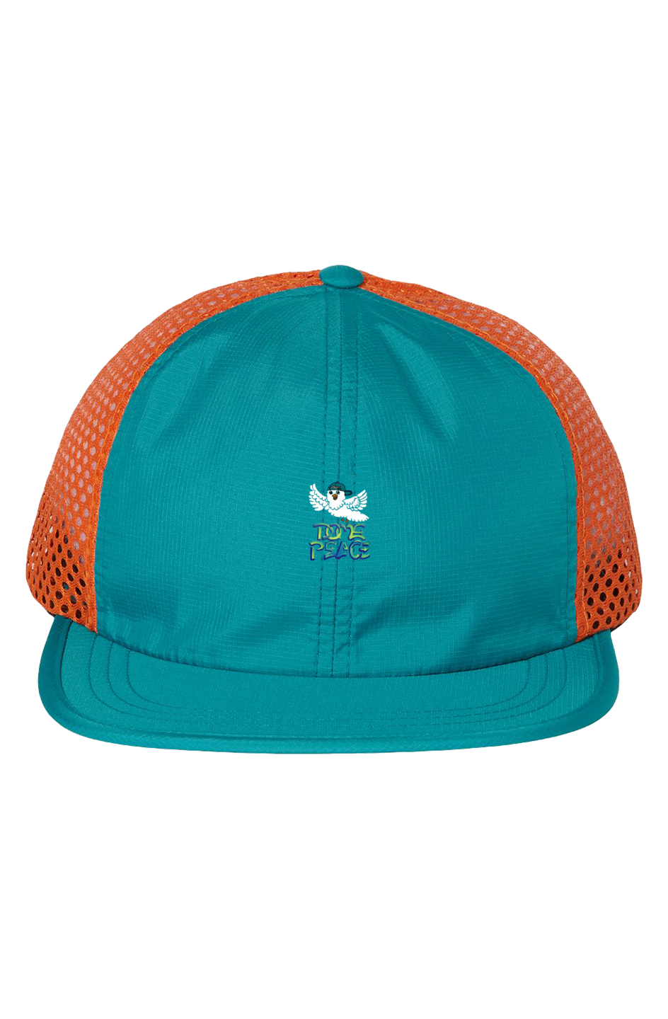 DOME PEACE Teal Orange Wide Mesh Rogue Cap