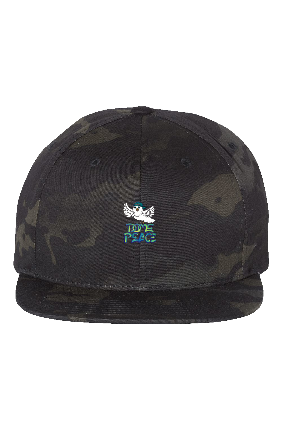 DOME PEACE Black camo snap back 
