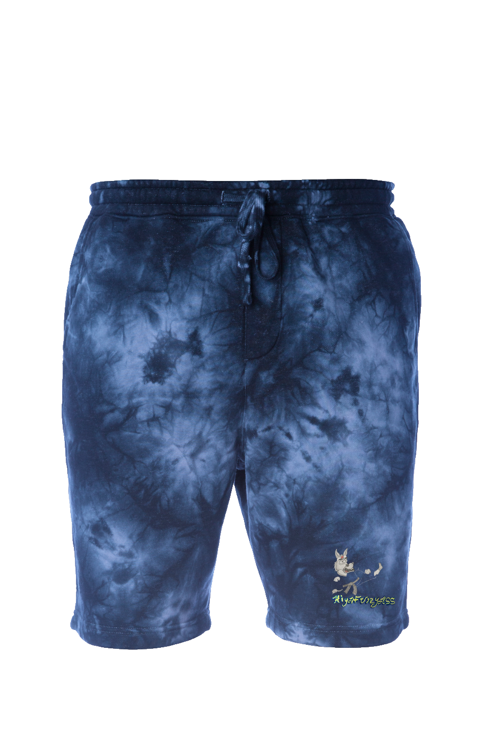 HIYAFURYASS Ninja Design Tie Dye Fleece Shorts