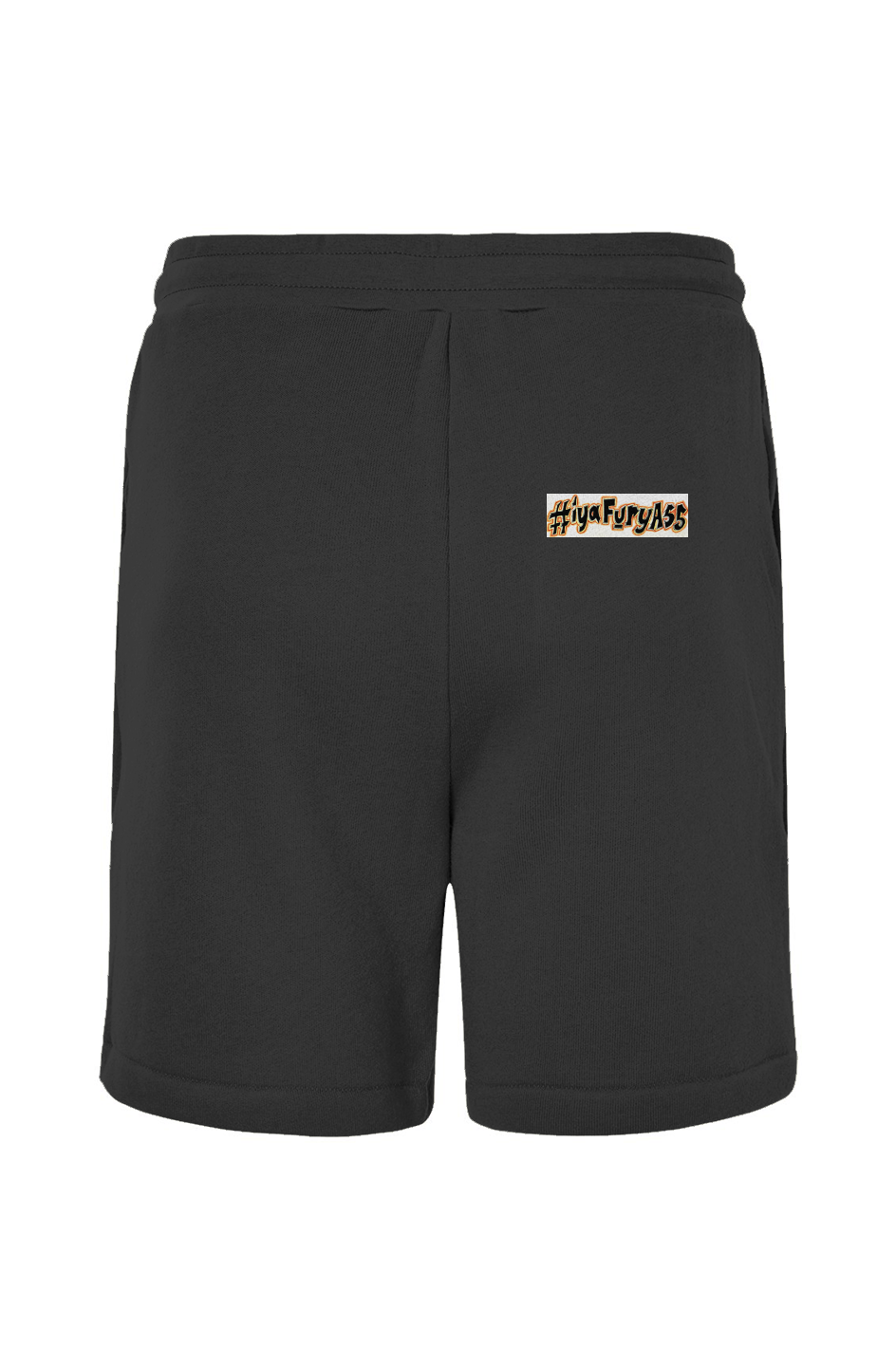 HIYAFURYASS Embroidered Ninja Black Sponge Fleece Shorts